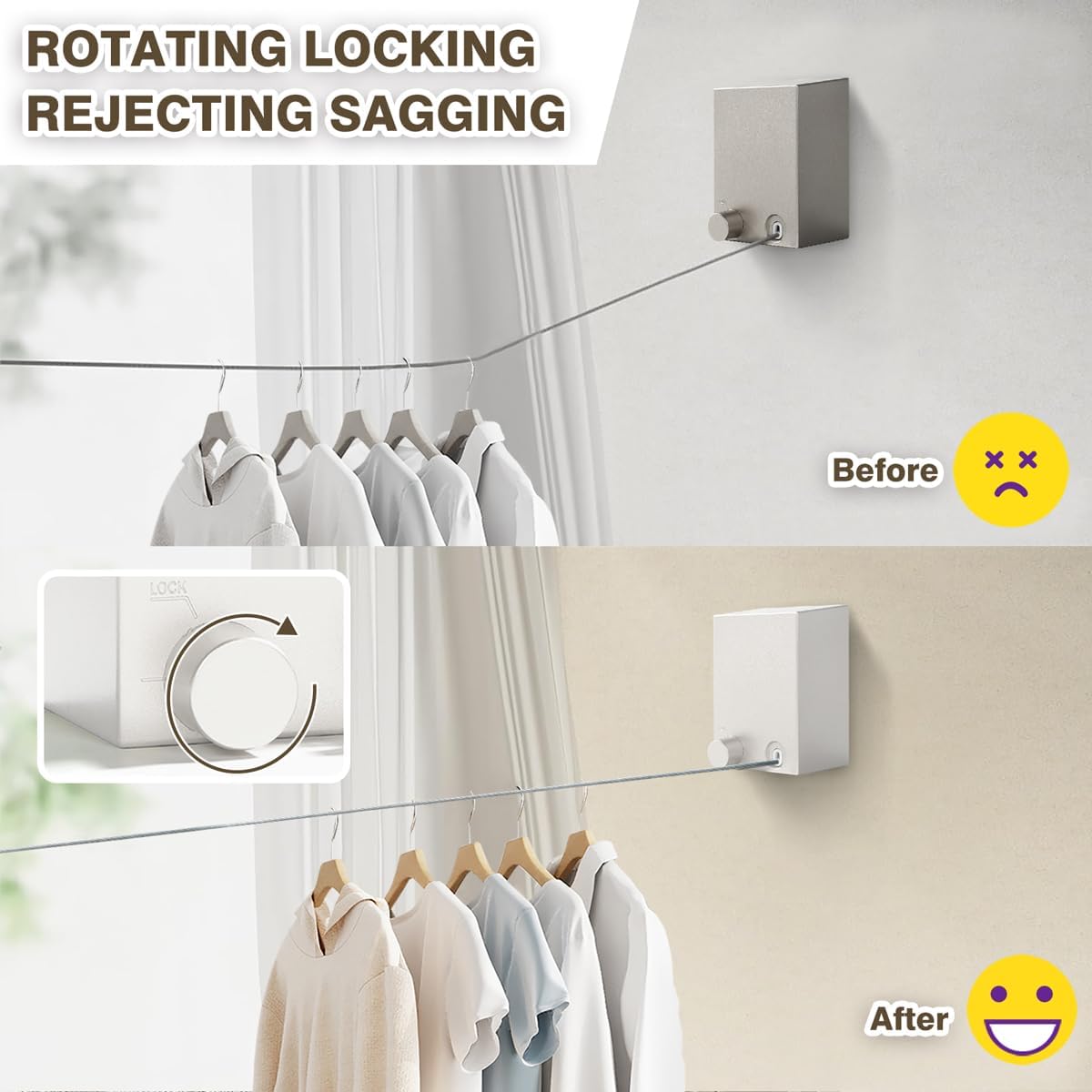 Retractable Clothesline Drying Rope