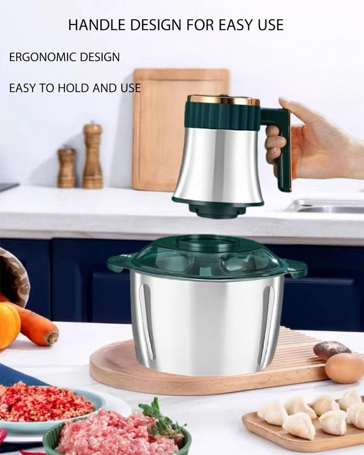 Stainless Steel Electric Food Chopper - 5L