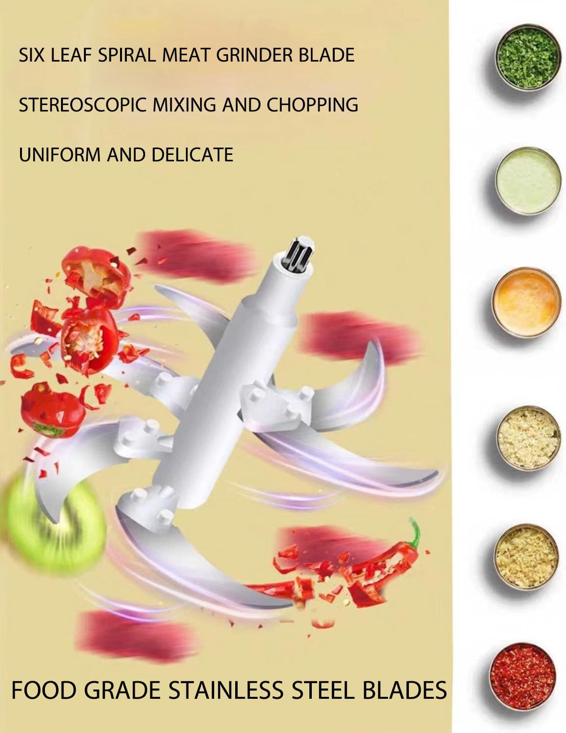 Stainless Steel Electric Food Chopper - 5L