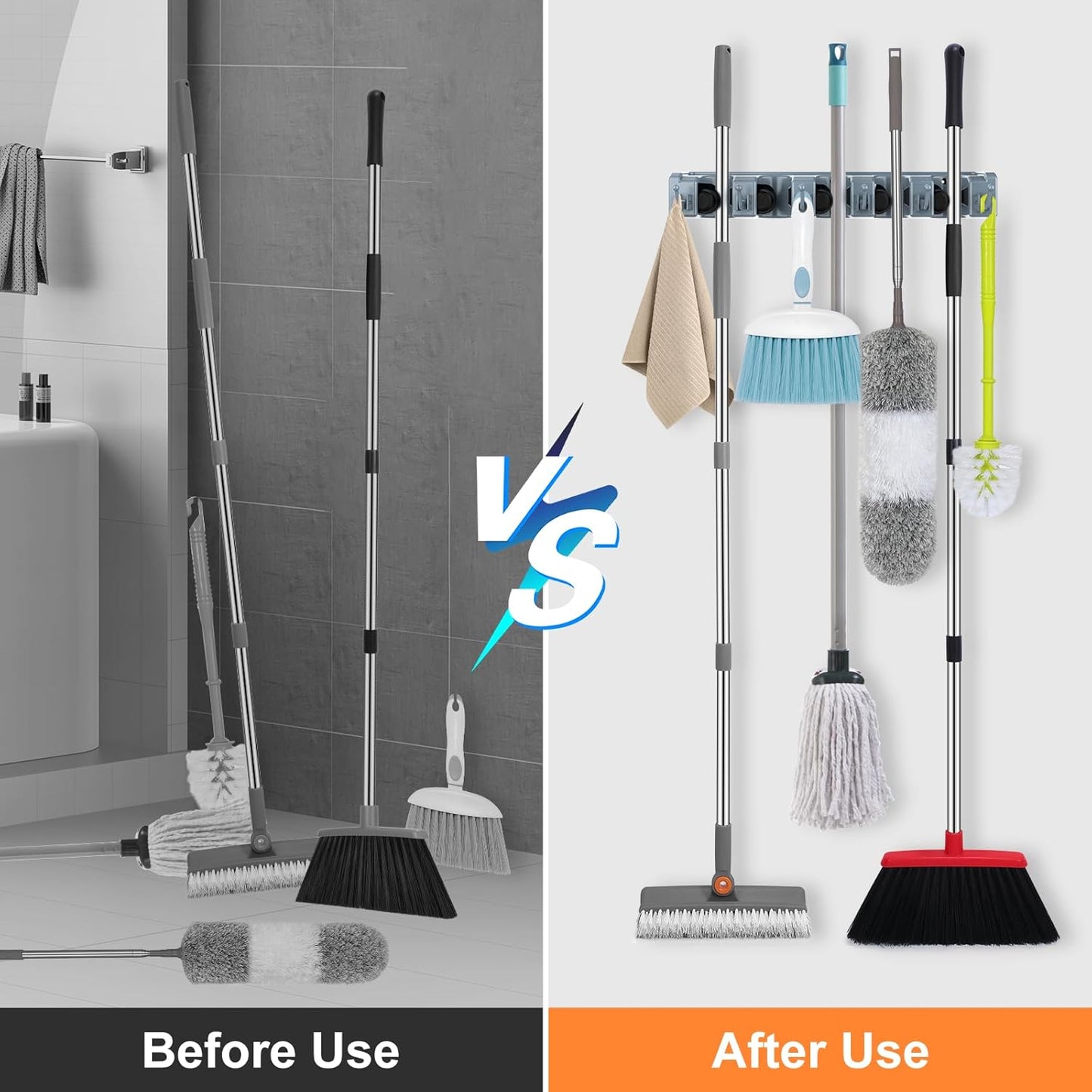 Brooms And Toiletries Organizer