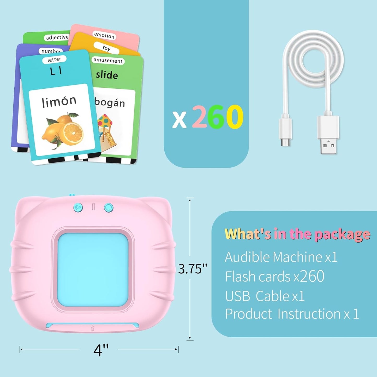 Talking Flash Cards For Toddlers - Kids