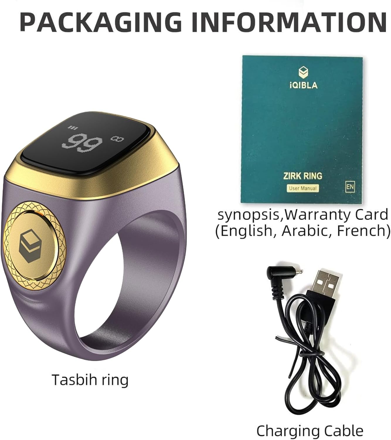 Smart Zikr Ring Digital Counter