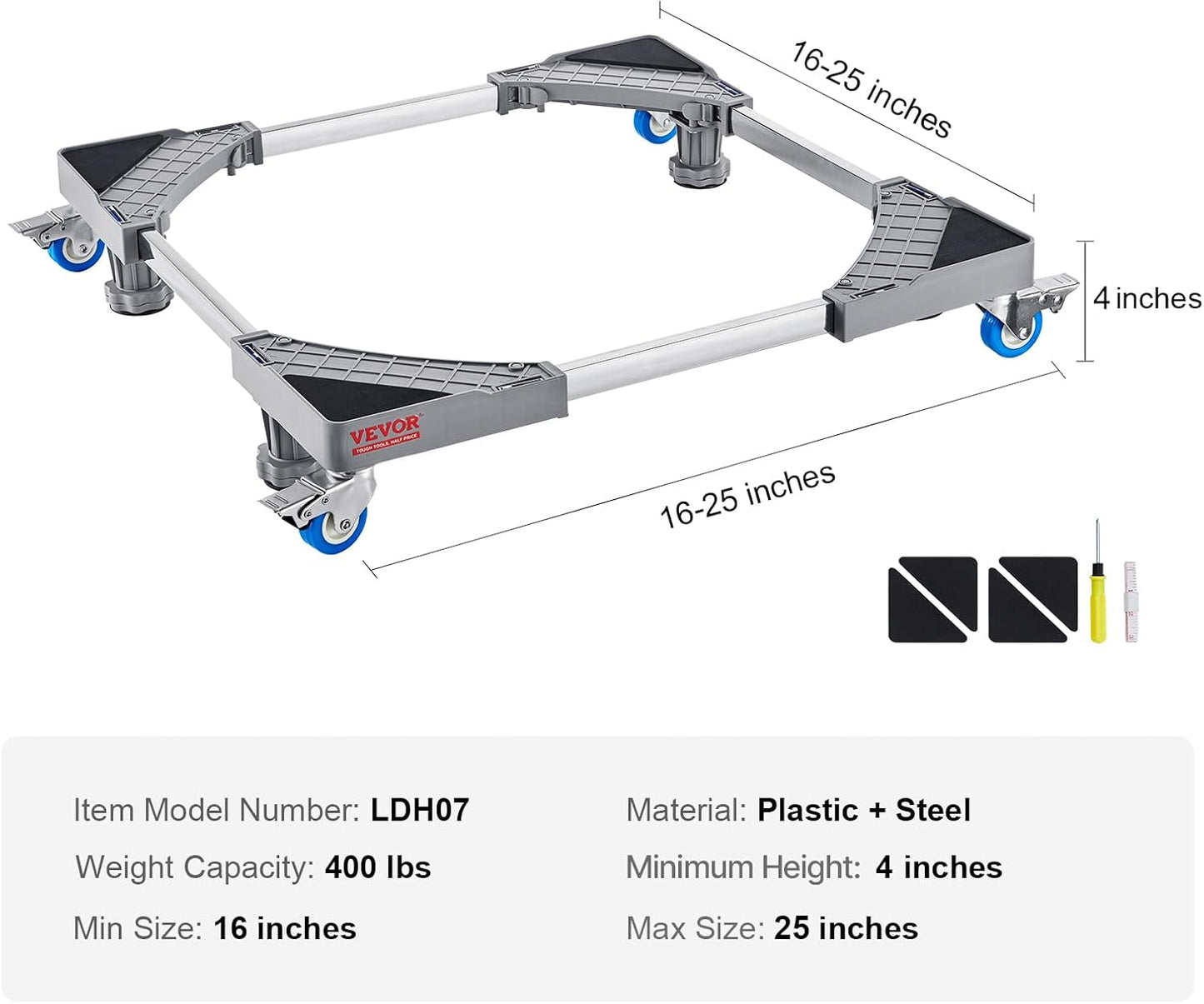 Adjustable Base Stand For Fridge / Washing Machine