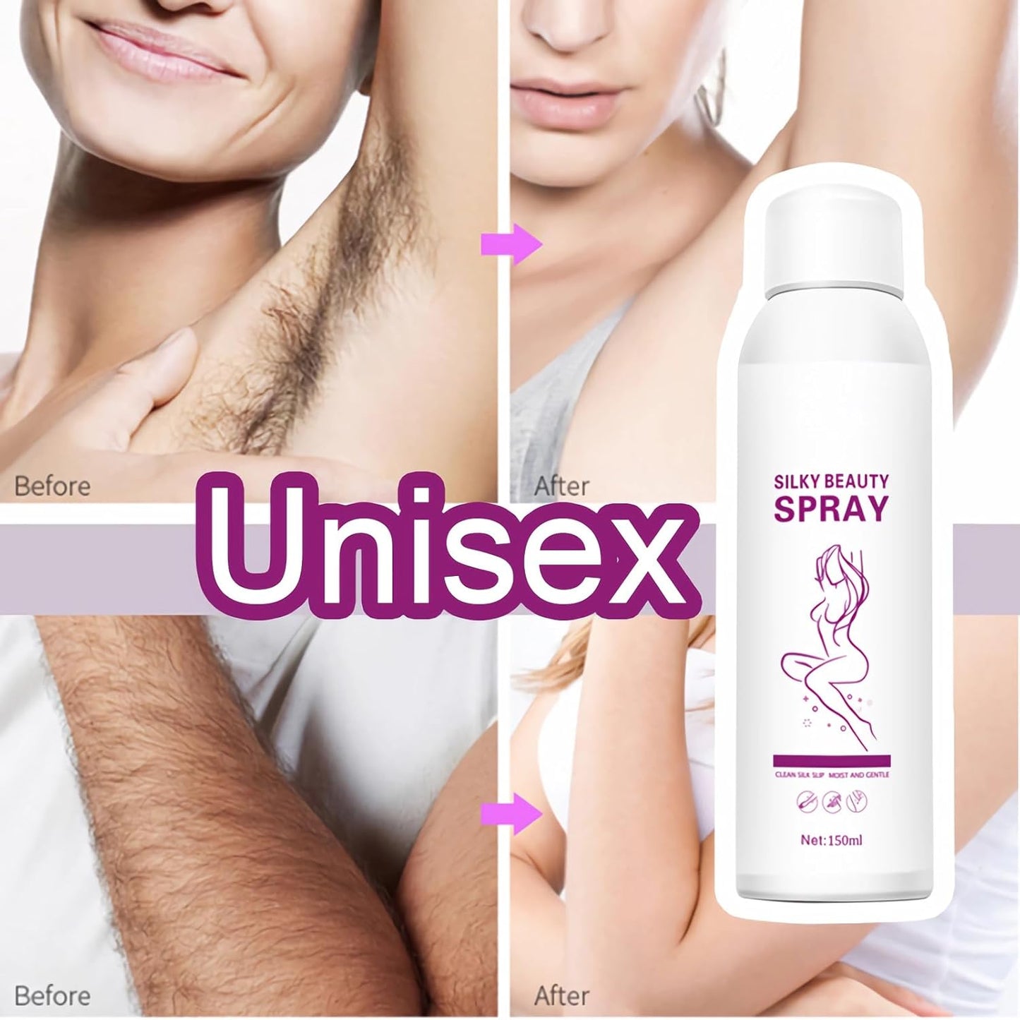 Unisex Hair Removal Spray Suitable For All Skin Types