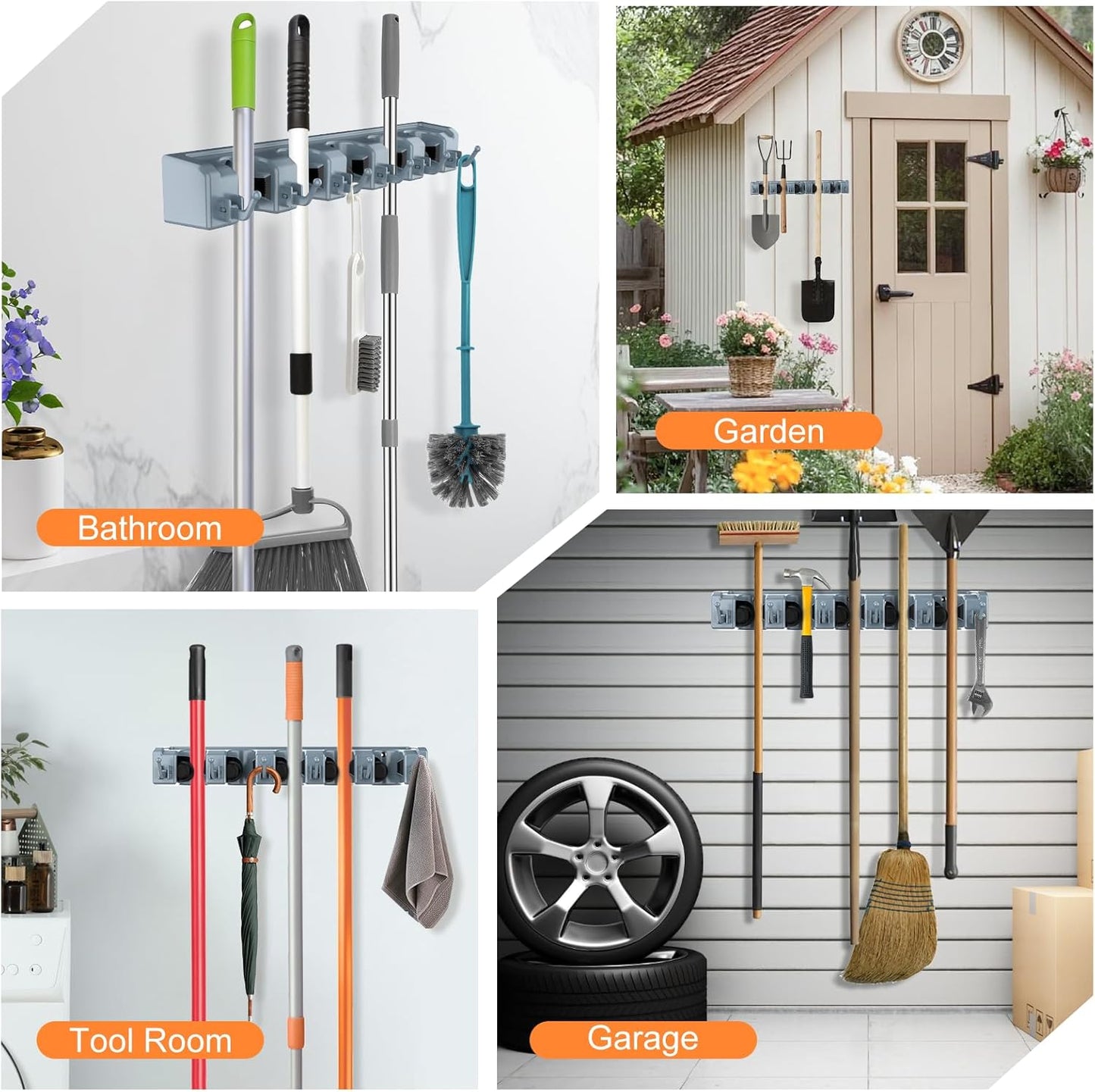 Brooms And Toiletries Organizer