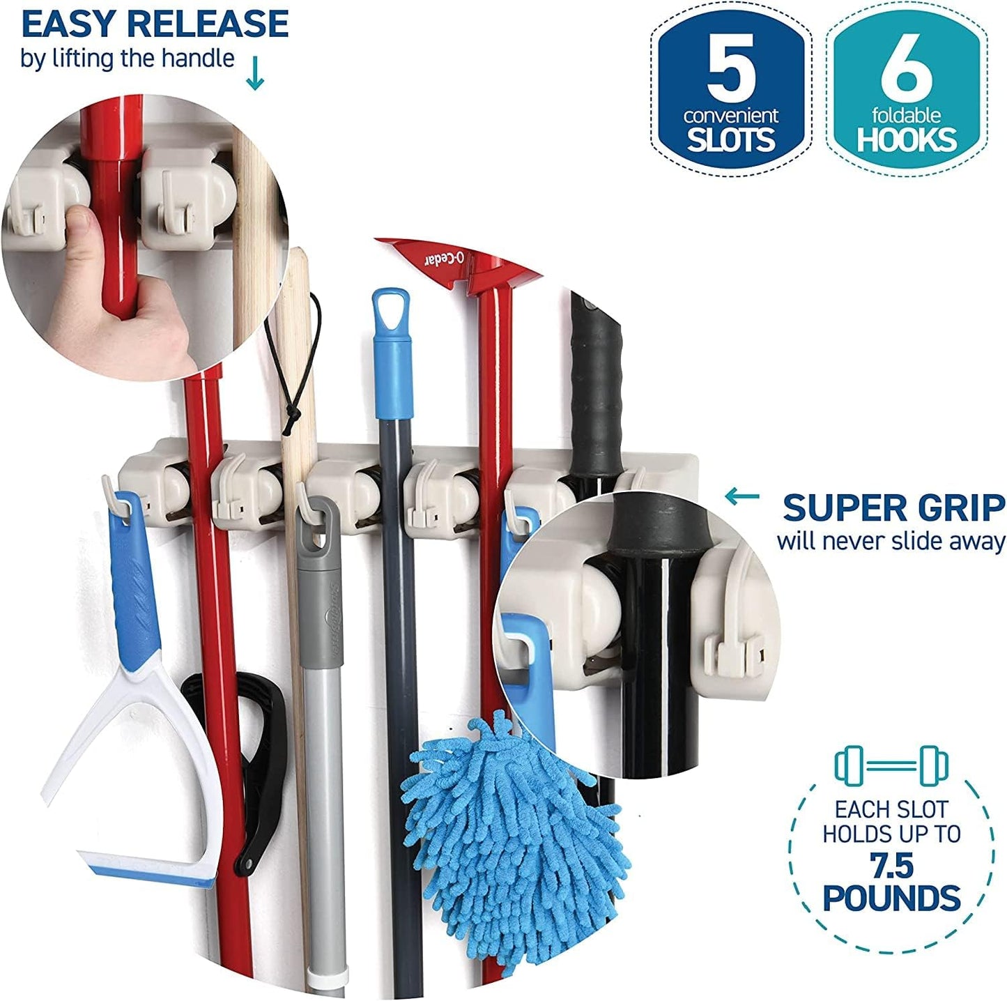 Brooms And Toiletries Organizer