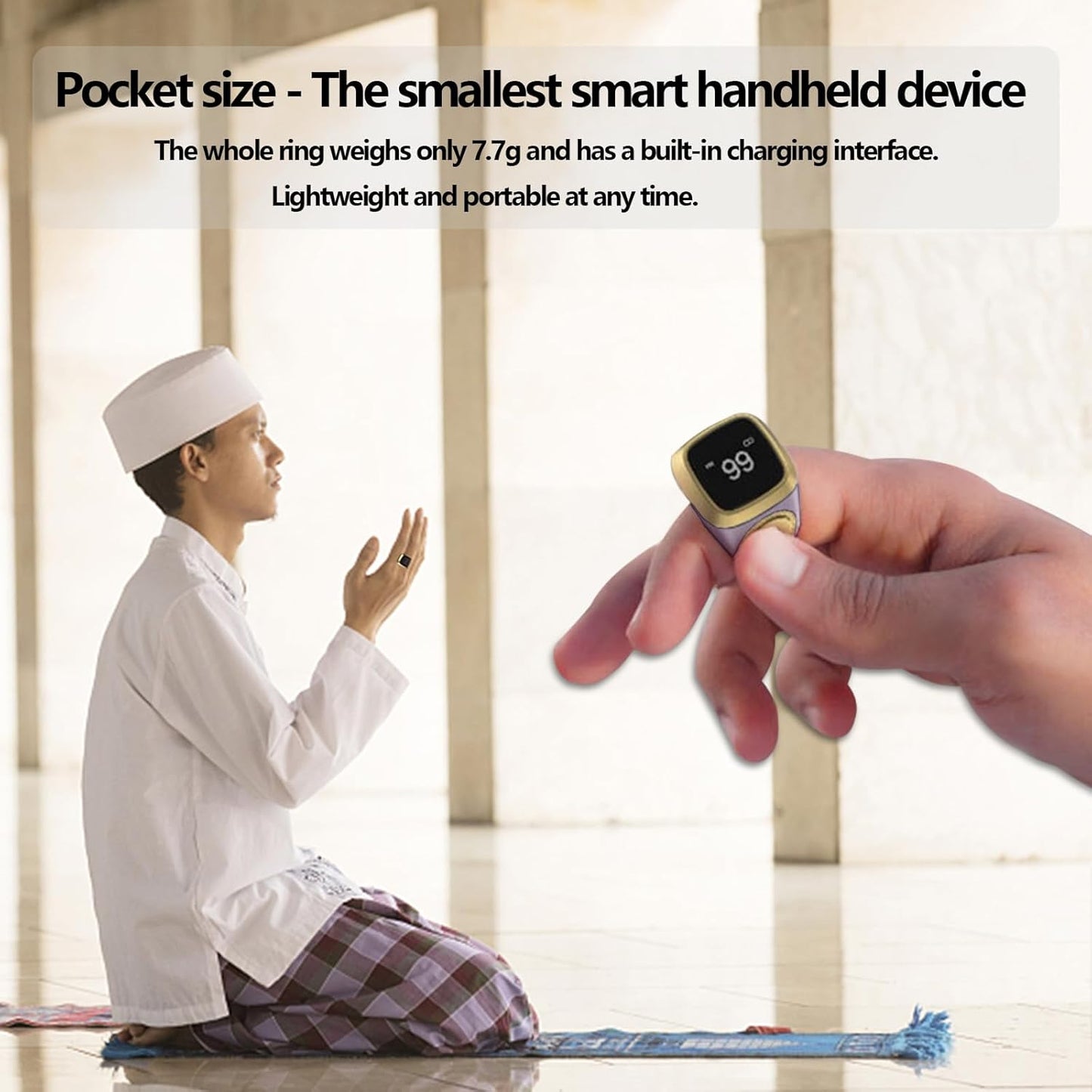 Smart Zikr Ring Digital Counter