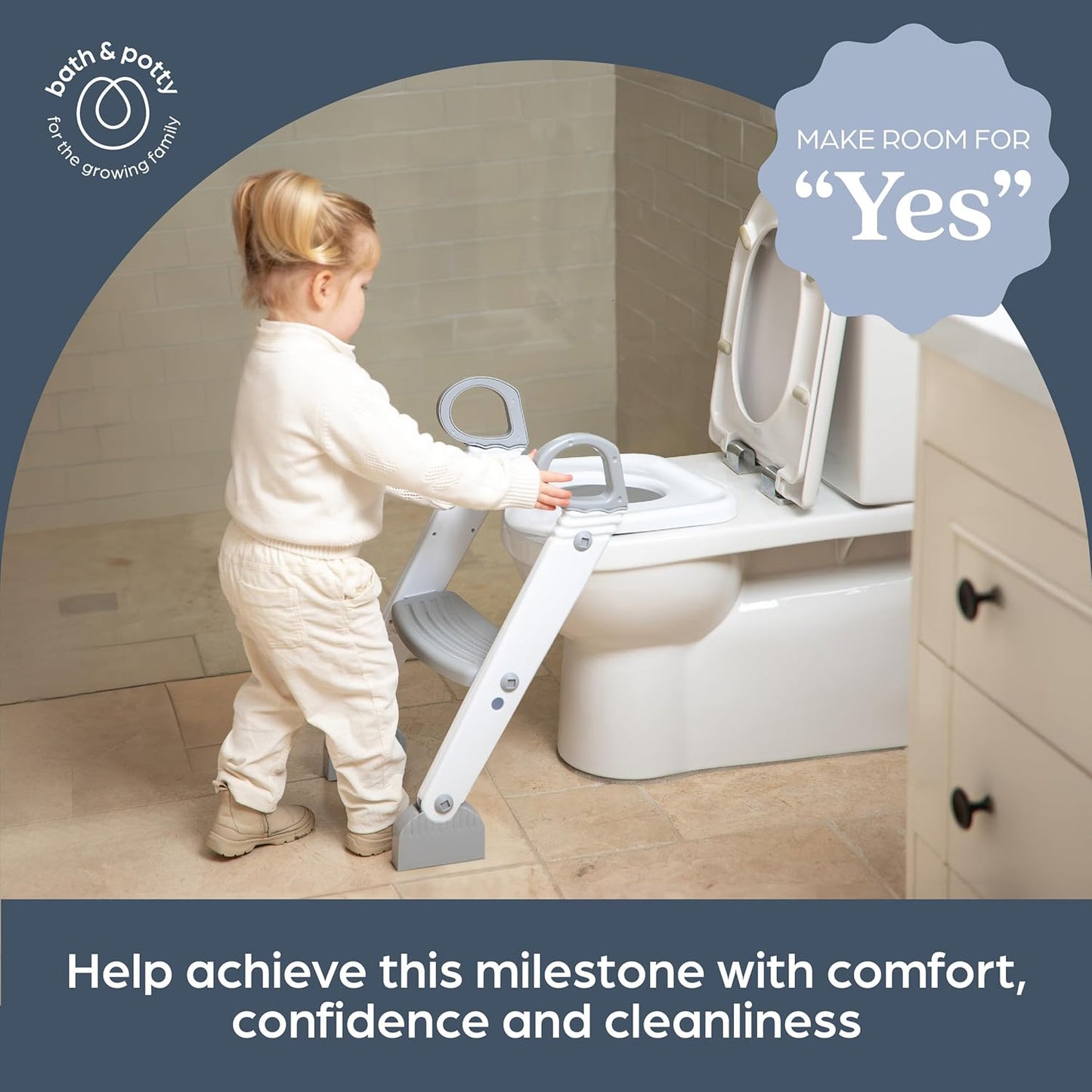 Adjustable Toddler Toilet Seat With Steps