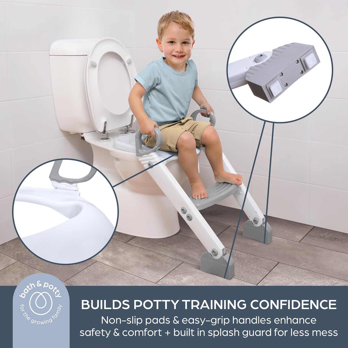 Adjustable Toddler Toilet Seat With Steps