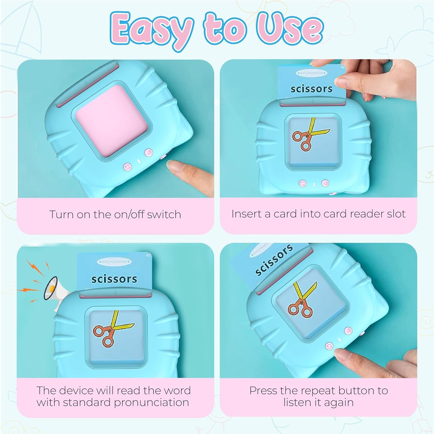 Talking Flash Cards For Toddlers - Kids
