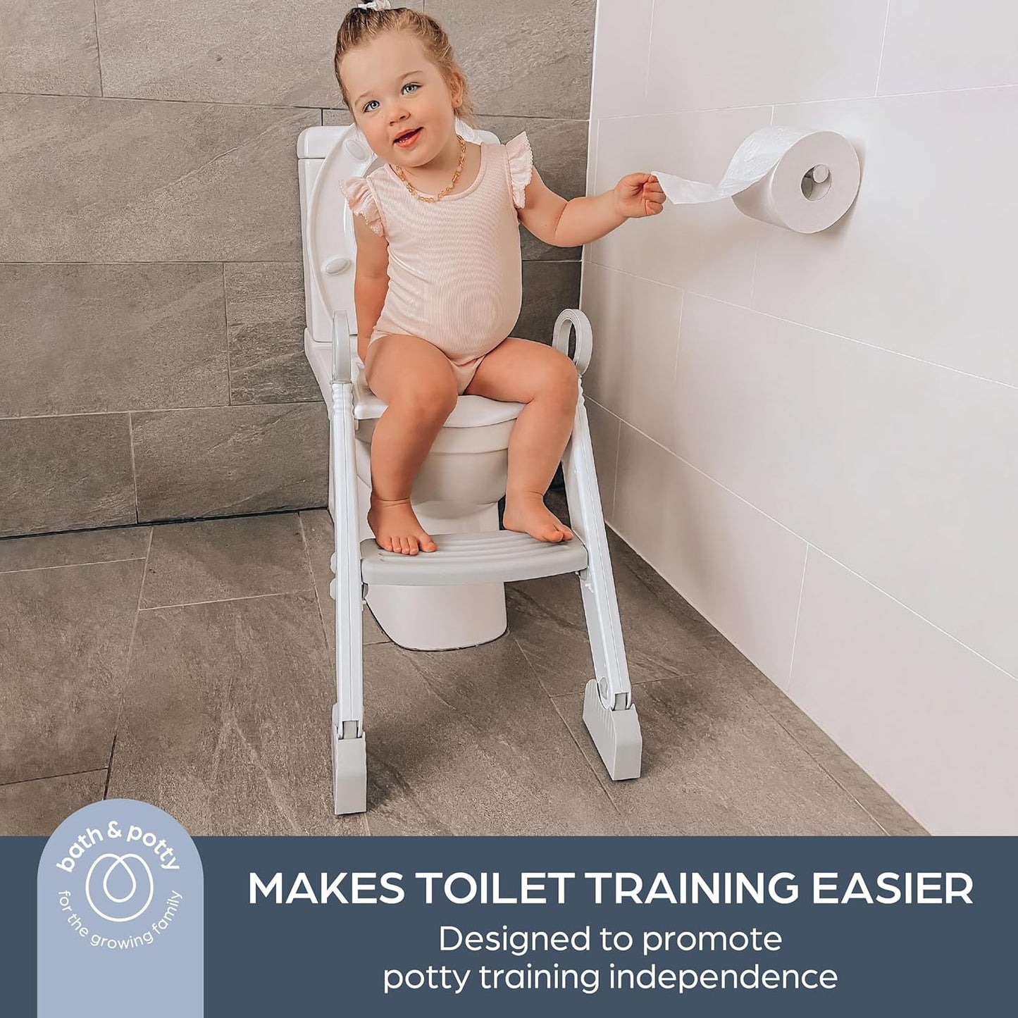 Adjustable Toddler Toilet Seat With Steps
